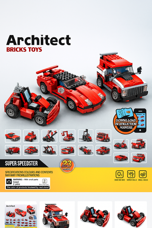 Lego Super Speedster  Creator Minifigure Building Set 3 models