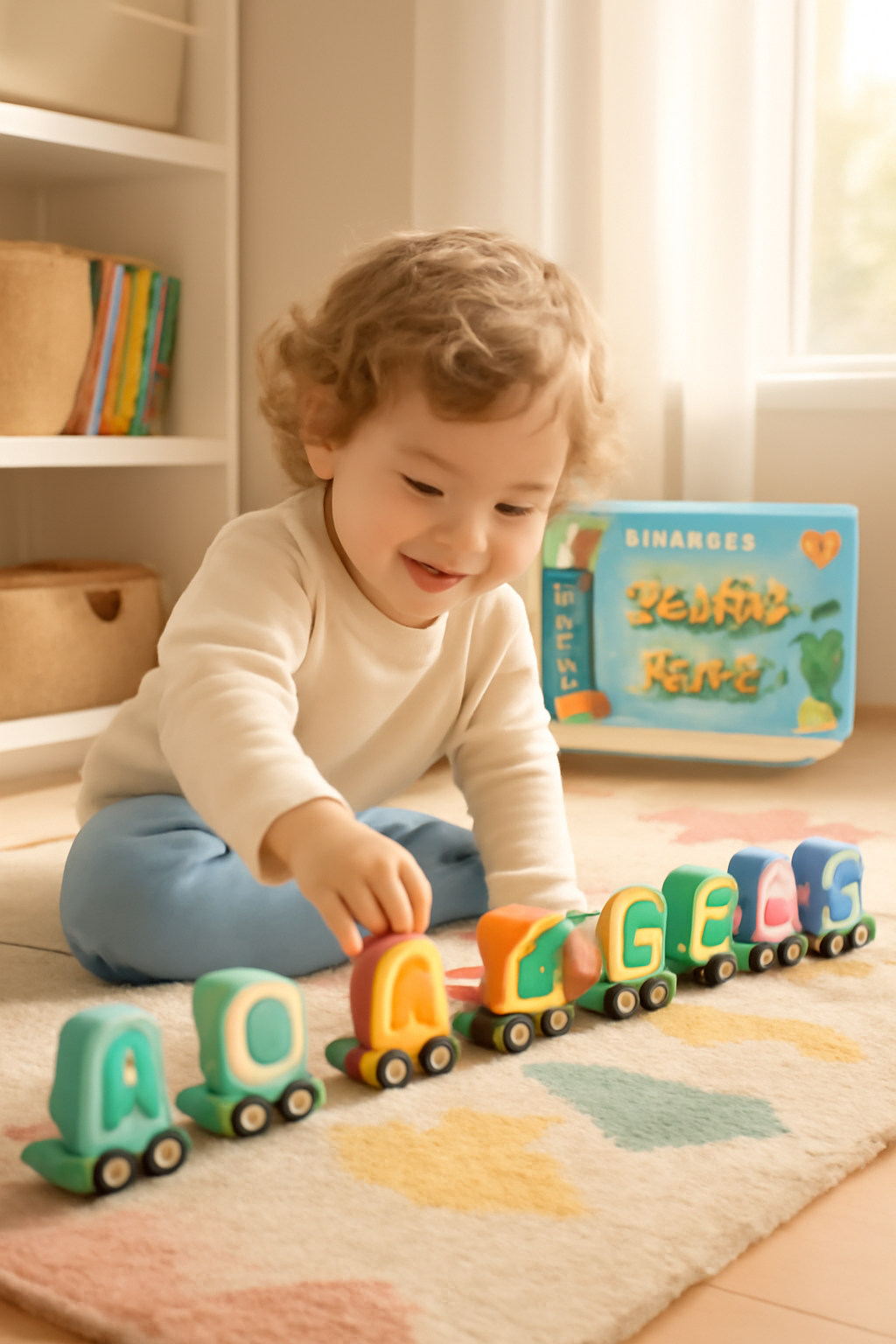Wooden Magnetic Train with Numbers: Colorful Play & Learn