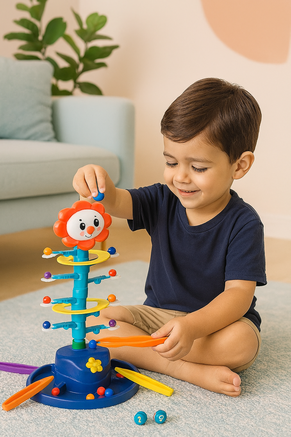 Sunny Toss – Ball Drop Game to Boost Motor Skills