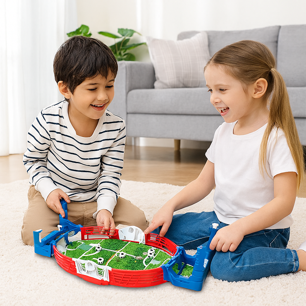 KickPlay Mini Soccer Arena – 2 Player Indoor Game for Kids 3+ | Fast Action Football Fun!
