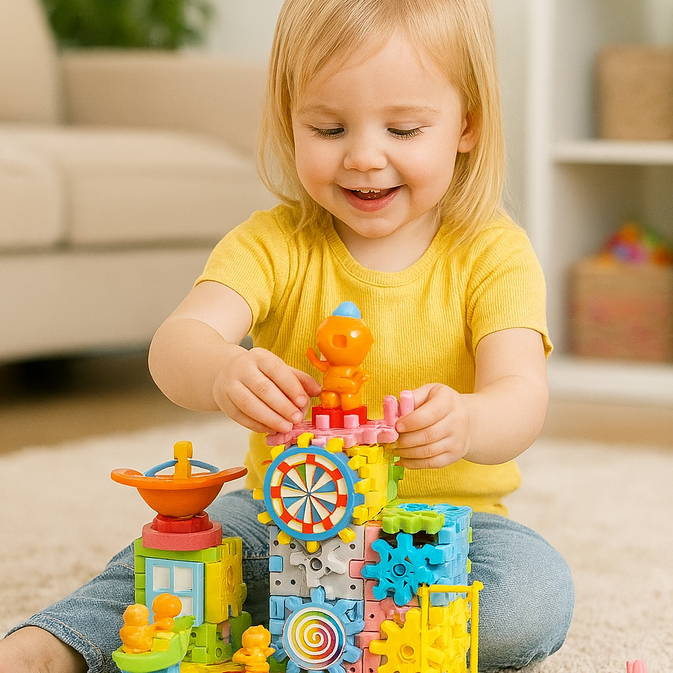 Magical Gear Blocks 83 Pcs STEM Set (Magic Plate Electric)