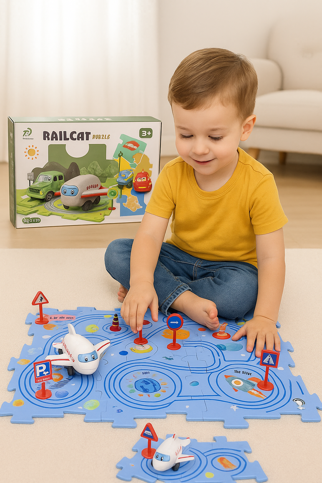 Rail Car Puzzle 25 Pcs Fun Learning Set