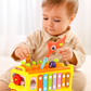 Montessori Activity School Bus – Shape Sorter, Music & Xylophone Toy for 1–3 Yrs