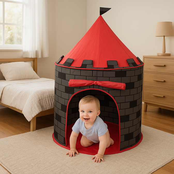 Kids Castle Play Tent – Foldable Pop-Up Fortress Tent for Toddlers & Kids