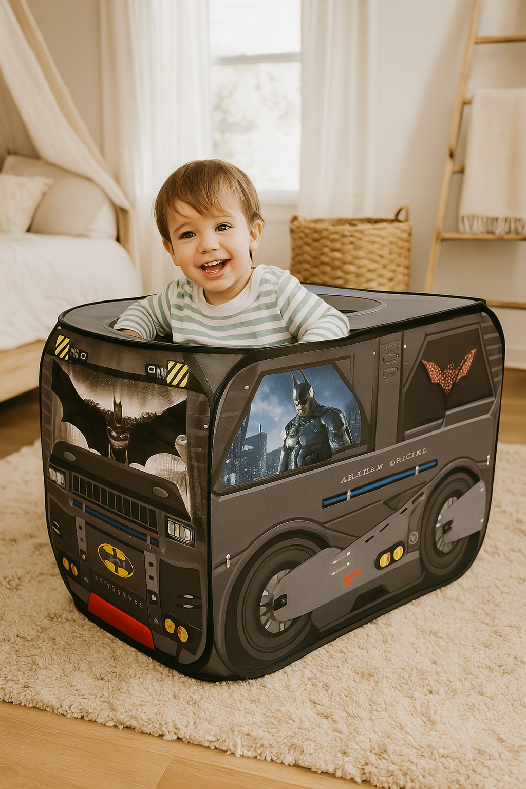 Rectangular shape Batman Foldable Play Tent for Kids – Pop-Up Batmobile Tent