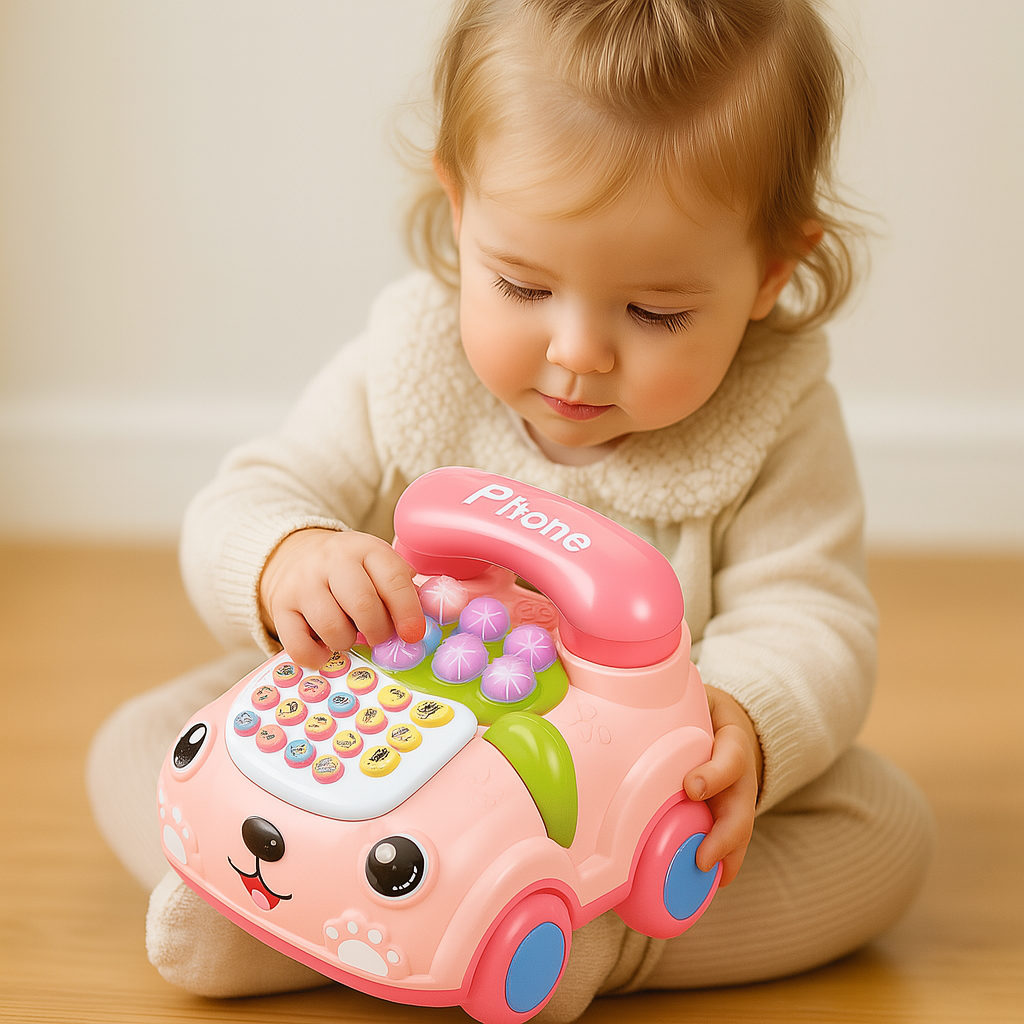 Musical Puppy Toy Phone for Toddlers – Educational Light & Sound Toy for Kids