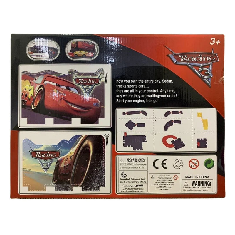 Racing Car Track Playset – 29-Piece Toy Set with Cars, Track, and Traffic Signs for Kids Ages 3+