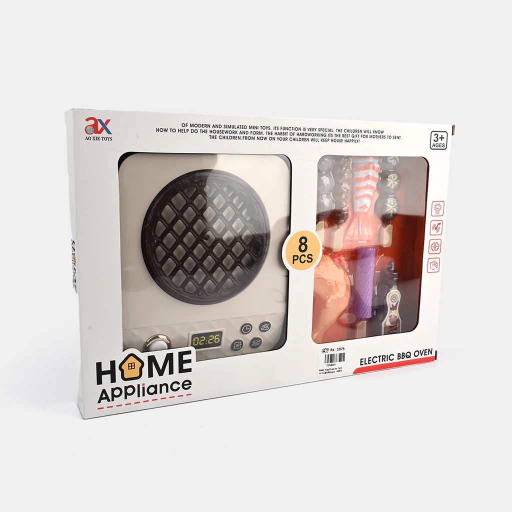 Kids Electric BBQ Grill Playset – Realistic Pretend Cooking Toy