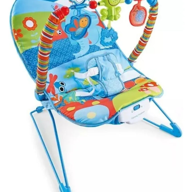 Colorful Baby Bouncer Chair with Toys and Vibrating Function – Adjustable & Comfortable