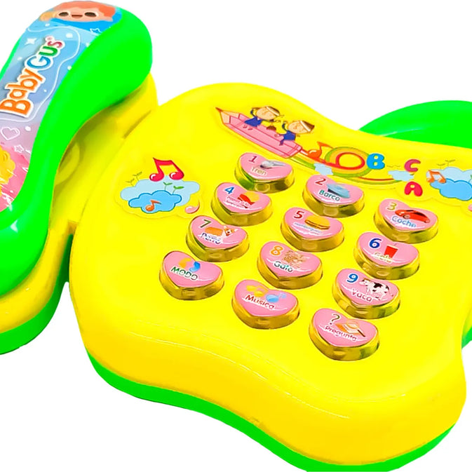 Baby Musical Learning Phone Toy – Apple Shape | Fun Sound & Light Toy for Kids