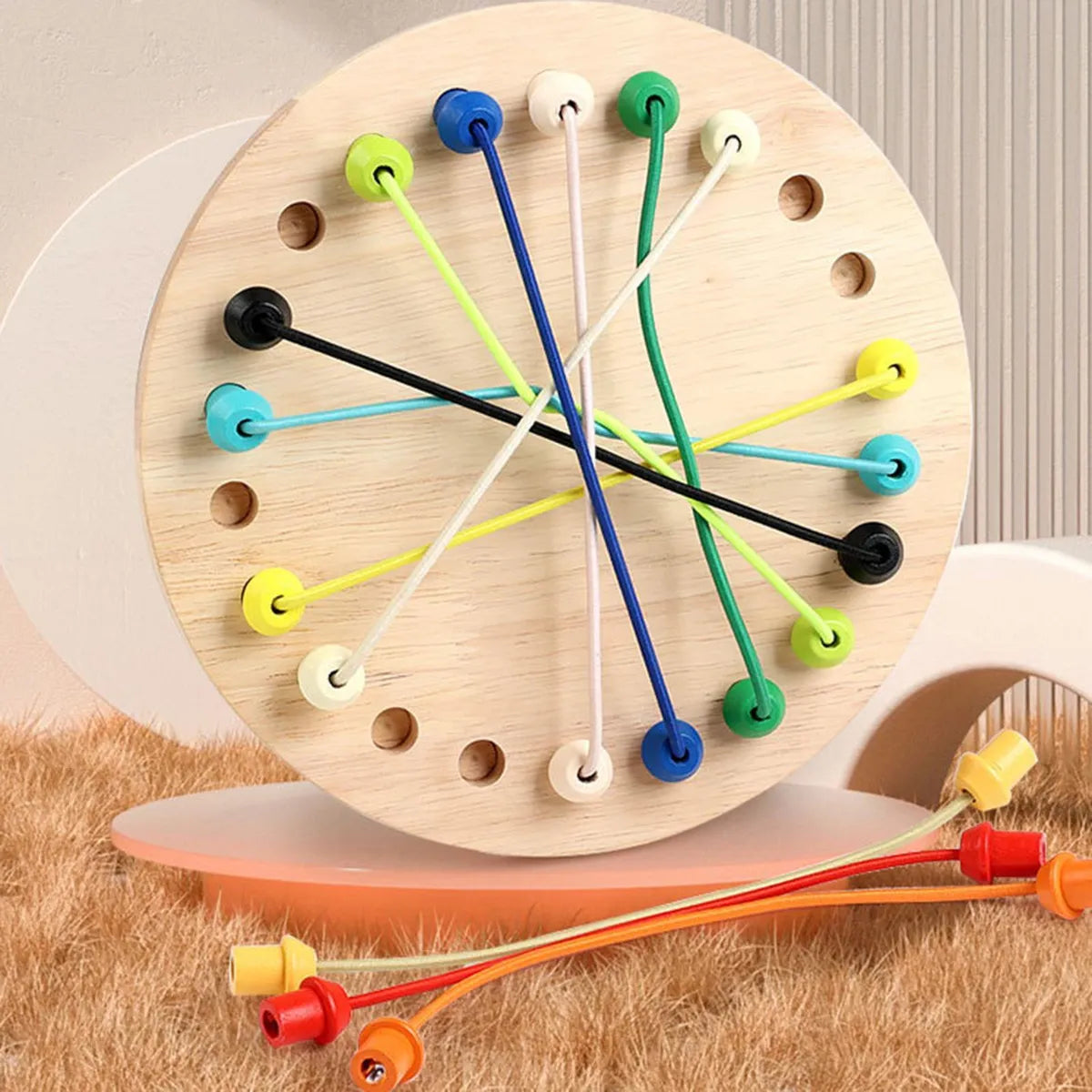 Colorful Wooden Tangle Tower Game – Enhances Logic & Spatial Thinking