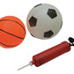 2-in-1 Kids Basketball & Soccer Goal 22pcs Set Plastic – with Ball, Pump & Net