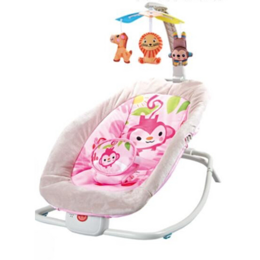 2-in-1 Baby Rocker & Feeding Chair with Toy Bar – Comfortable, Musical & Convertible Design