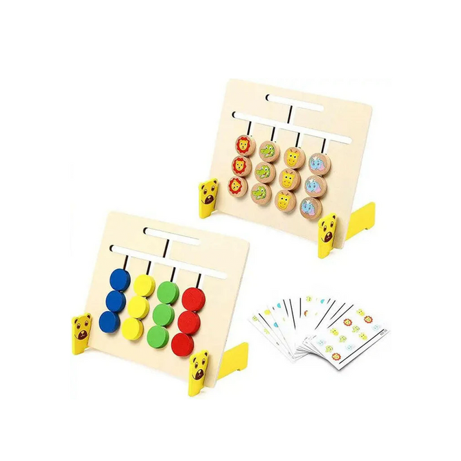 Four Color Animal & Fruit Game For Montesori Kids