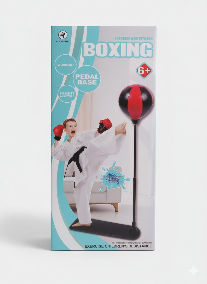 Adjustable Kids Boxing Set – Punching Bag with Gloves