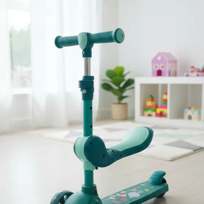 Adjustable Kids Scooty  – Multi-Color 3-Wheel Ride