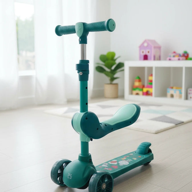 Adjustable Kids Scooty  – Multi-Color 3-Wheel Ride