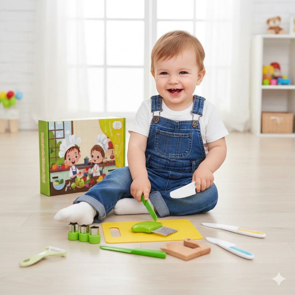 Perfect Kids Kitchen Set – Safe Cooking Tools for Children (10-Piece Set, 3+ Years)