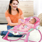 Infant to Toddler Rocker pink Animal Pattern Electric Musical Bouncer Baby Swing