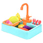 Wash Basin Kitchen Sink Toy With Accessories For Kids