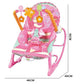 Infant to Toddler Rocker pink Animal Pattern Electric Musical Bouncer Baby Swing