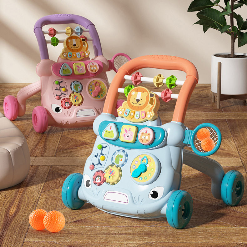 Multifunctional Baby Walker with Activity Learning Panel – Blue