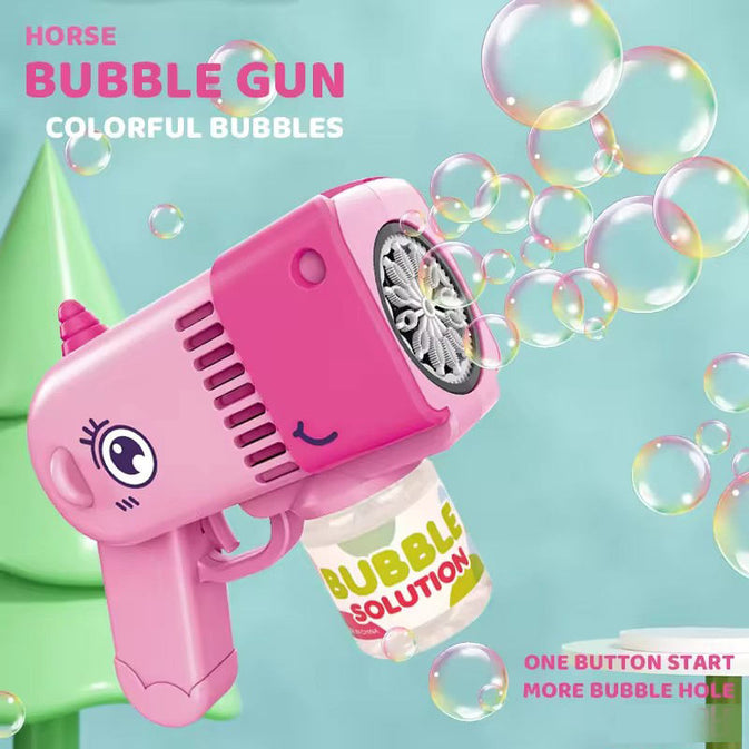 Pink Unicorn Bubble Gun