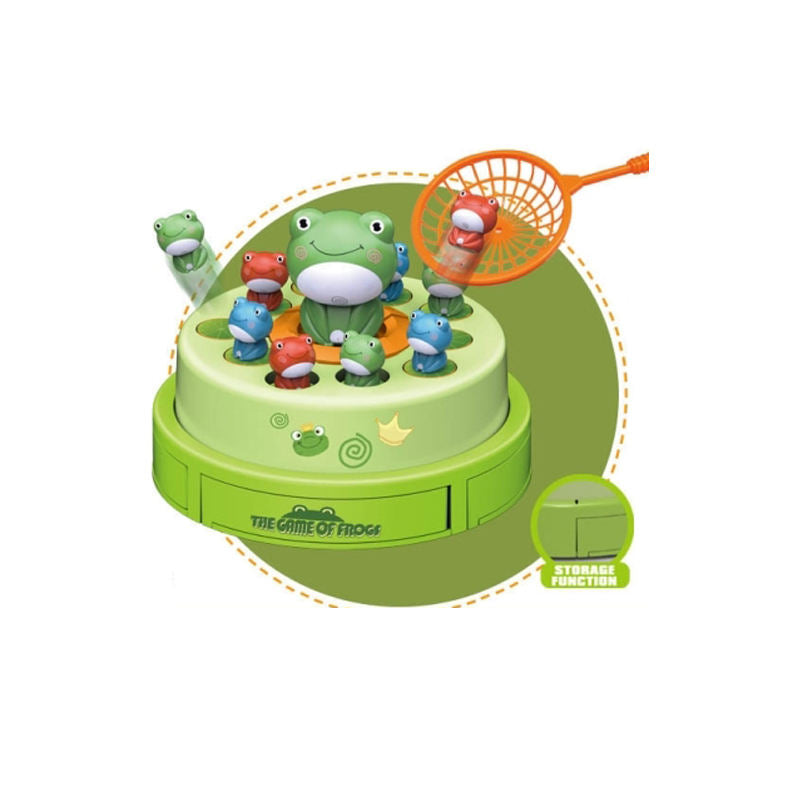 Frog Bouncing  Toy with Music & Net – Interactive Catch Game for Kids