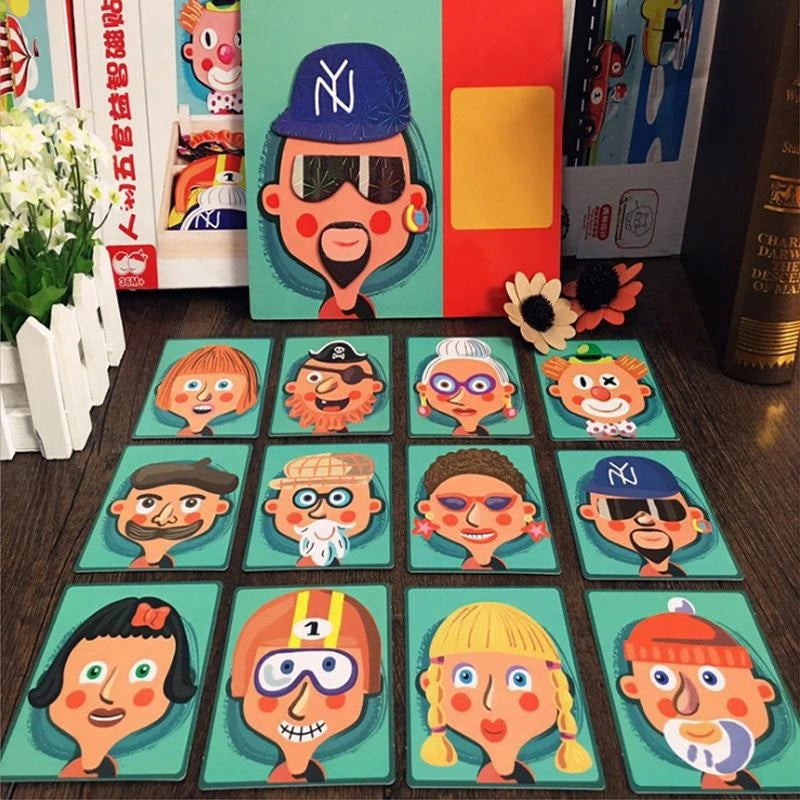 Magnetic Face Changing Puzzle Game - 67 Pieces.