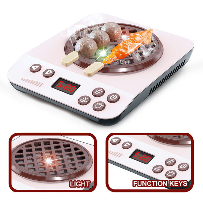 Kids Electric BBQ Grill Playset – Realistic Pretend Cooking Toy