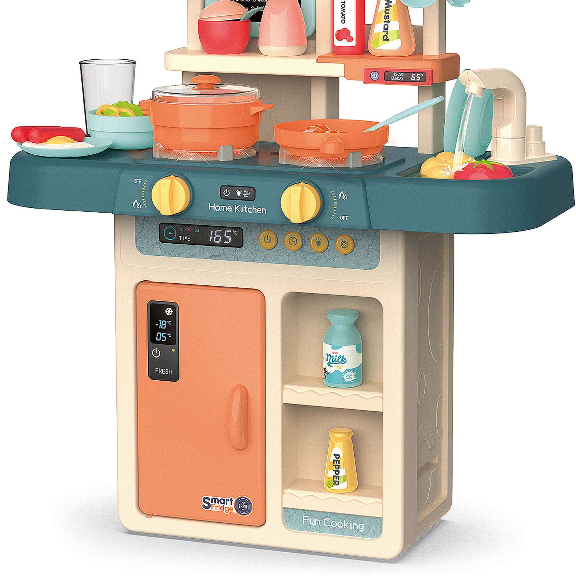 Steam & Spray Kitchen Set – Lights, Sound & 42 Pieces Pretend Play