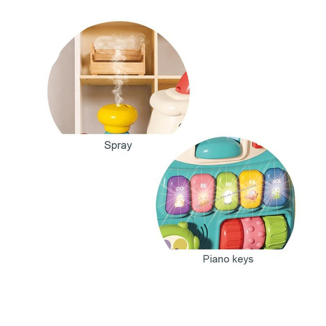 5 in 1 Musical Ride-On Train Toy with Lights & Sound – Push & Play Activity Toy for Toddlers