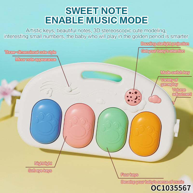 2-in-1 Baby Musical Walker with Play Mat & Hanging Toys – Blue Rabbit Theme