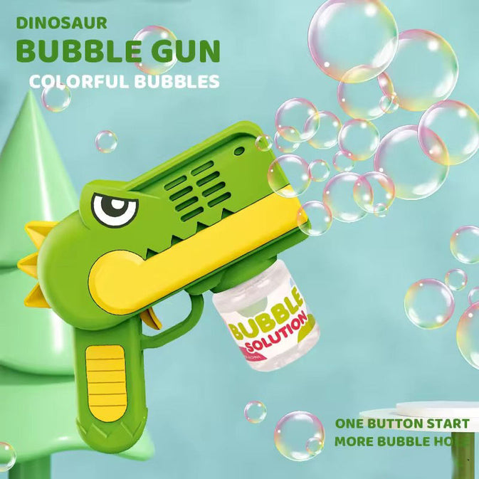 🦖 DinoBlast Bubble Gun – Automatic Bubble Maker for Kids