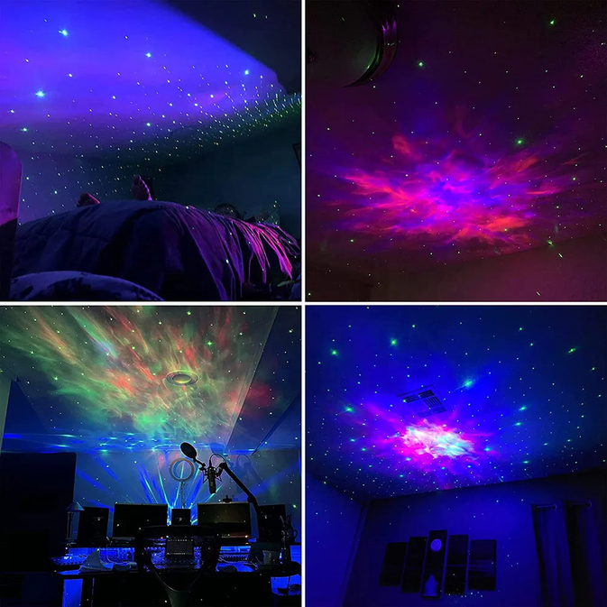 Sitting Astronaut Galaxy Projector Lamp – LED Star Night Light for Bedroom Decor