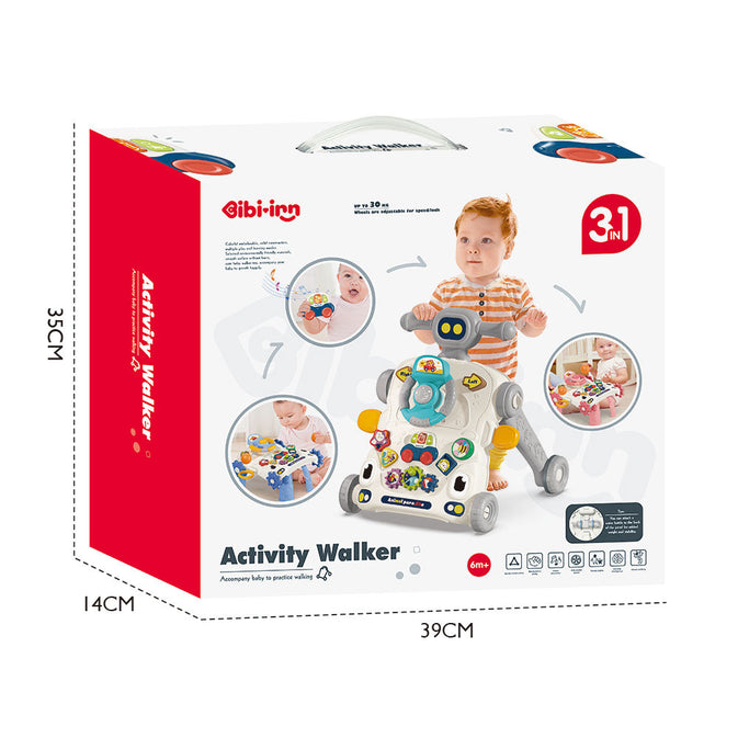 3-in-1 Multifunctional Baby Walker & Activity Center – Musical Steering Toy
