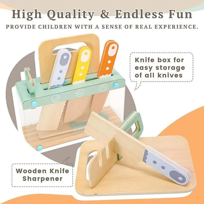 Little Kitchen Accessories + Colorful Fruit & Vegetable Cutting Toy (Pack 2)