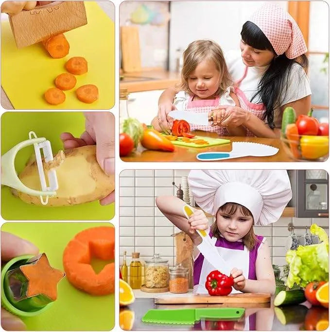 Perfect Kids Kitchen Set + Colorful Fruit & Vegetable Cutting Toy ( Pack 1 )