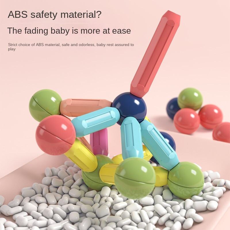 Magnetic Stick 64-Piece Construction Set – Colorful Rods & Balls Building Toy for Kids