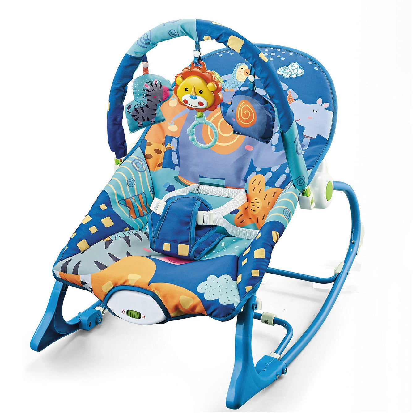 Baby Bouncer Chair with Soothing Vibrations &amp; Toy Bar – Infant Rocker Seat