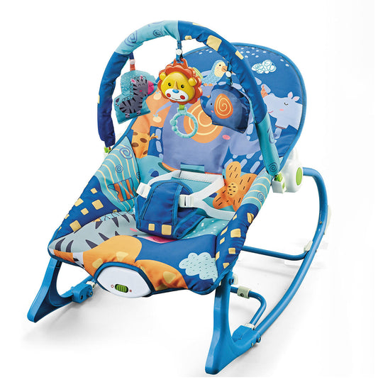 Baby Bouncer Chair with Soothing Vibrations &amp; Toy Bar – Infant Rocker Seat