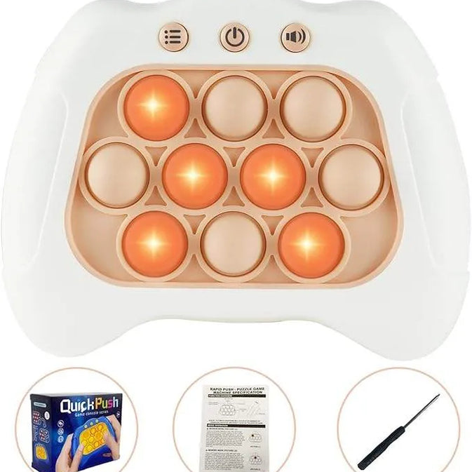 Electronic Pop Push Game Console – Interactive Light-Up Fidget Toy