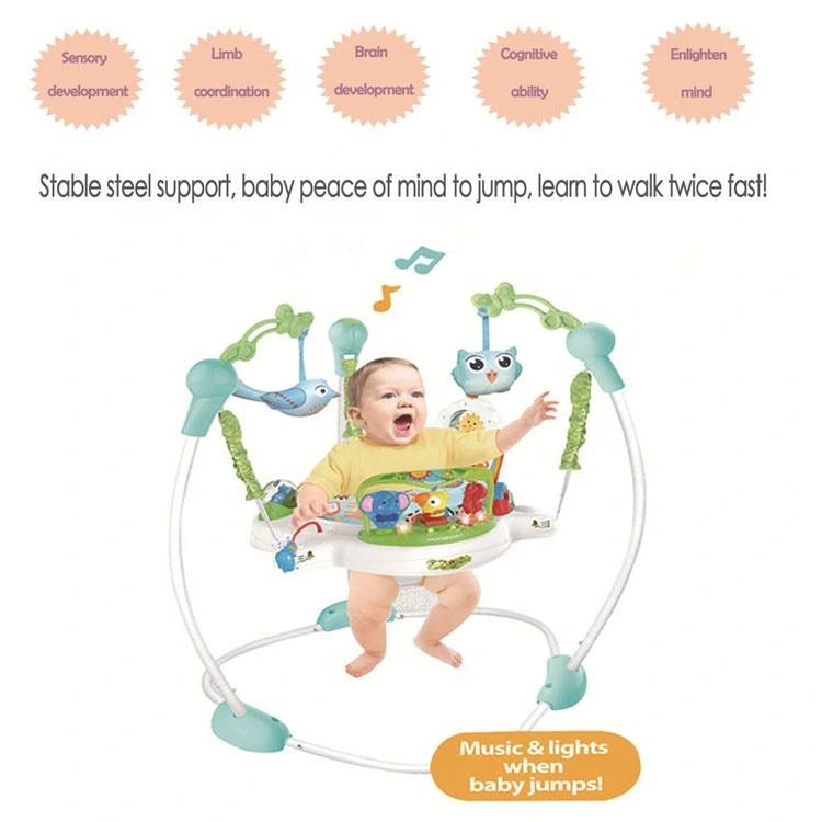 Baby Jumper – Adjustable Activity Bouncer with 360° Rotating Seat & Interactive Toys for Fun & Development