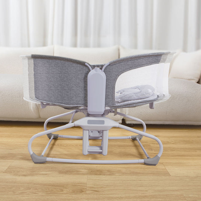 Adjustable Baby Swing with Soothing Rocking Motion, Toy Bar, and Reclining Seat