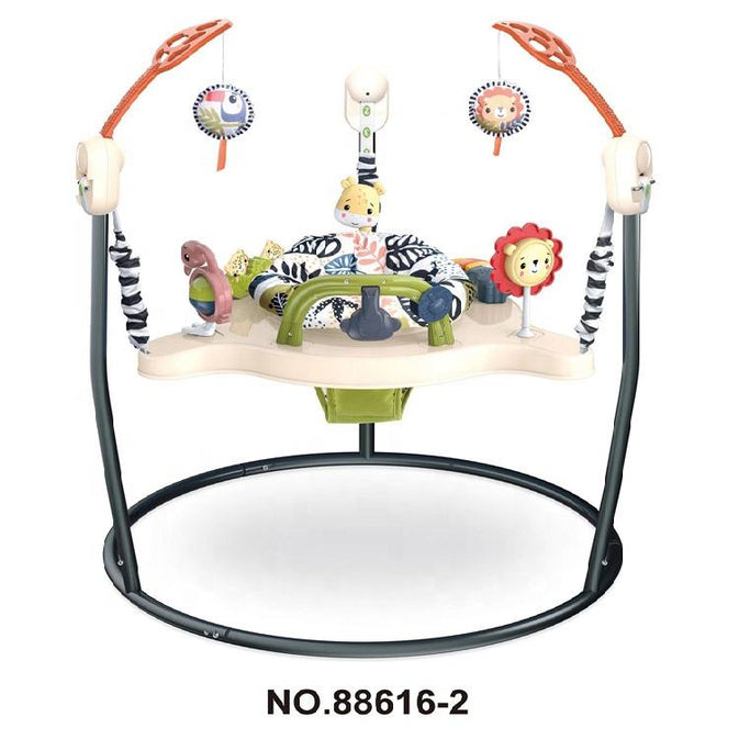 Baby Activity Jumper with 360° Rotating Seat, Music & Toys