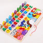 3-in-1 Wooden Montessori Puzzle Toy | Alphabet, Animals & Fishing Game