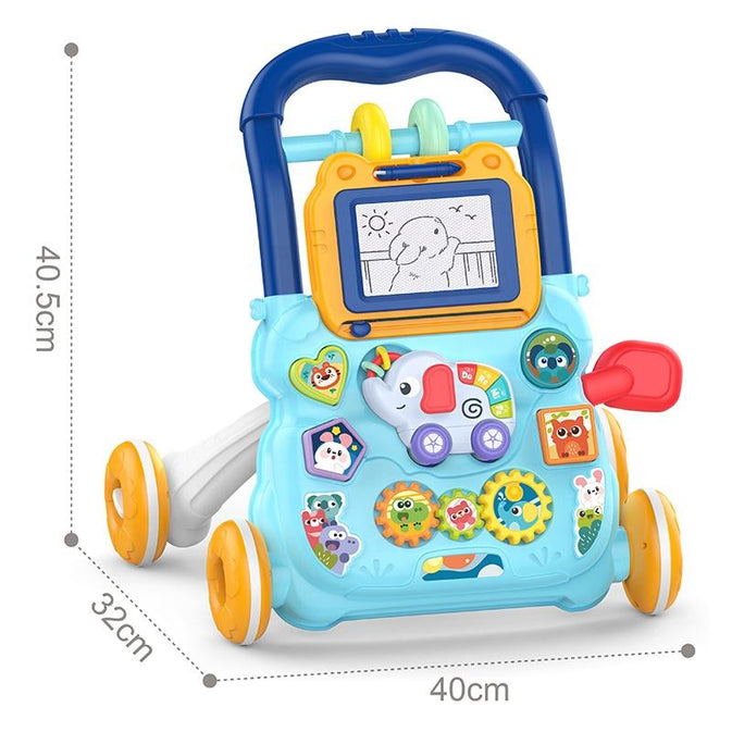 Music Baby Walker – 2-in-1 Activity & Learning Toy | With Lights, Sounds & Drawing Board