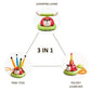 3-in-1 Kids Activity Toy – Jumping Game, Ring Toss & Rocket Launcher