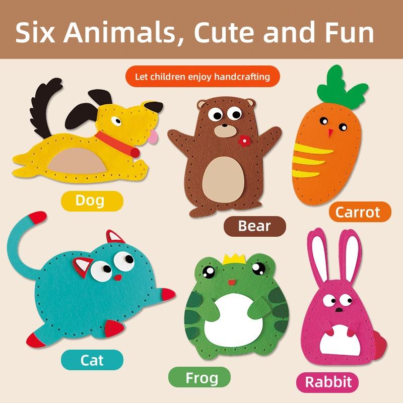 Kids Sewing kit – Animal Felt Craft Kit for Kids
