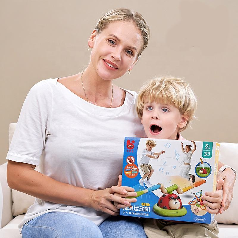 3-in-1 Kids Activity Toy – Jumping Game, Ring Toss & Rocket Launcher